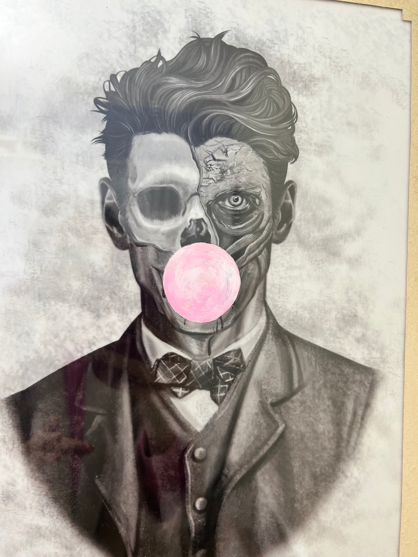 Vintage Framed Man Artwork
