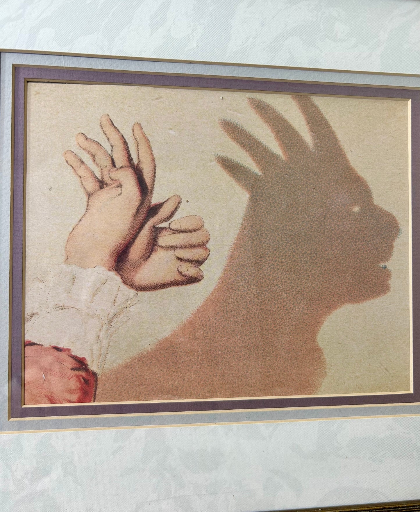Vintage Framed Shadow Puppet Artwork