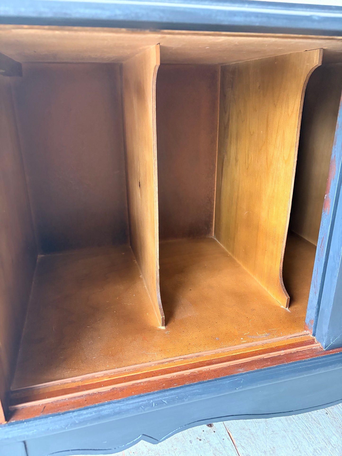 Vintage Wood Album Cabinet