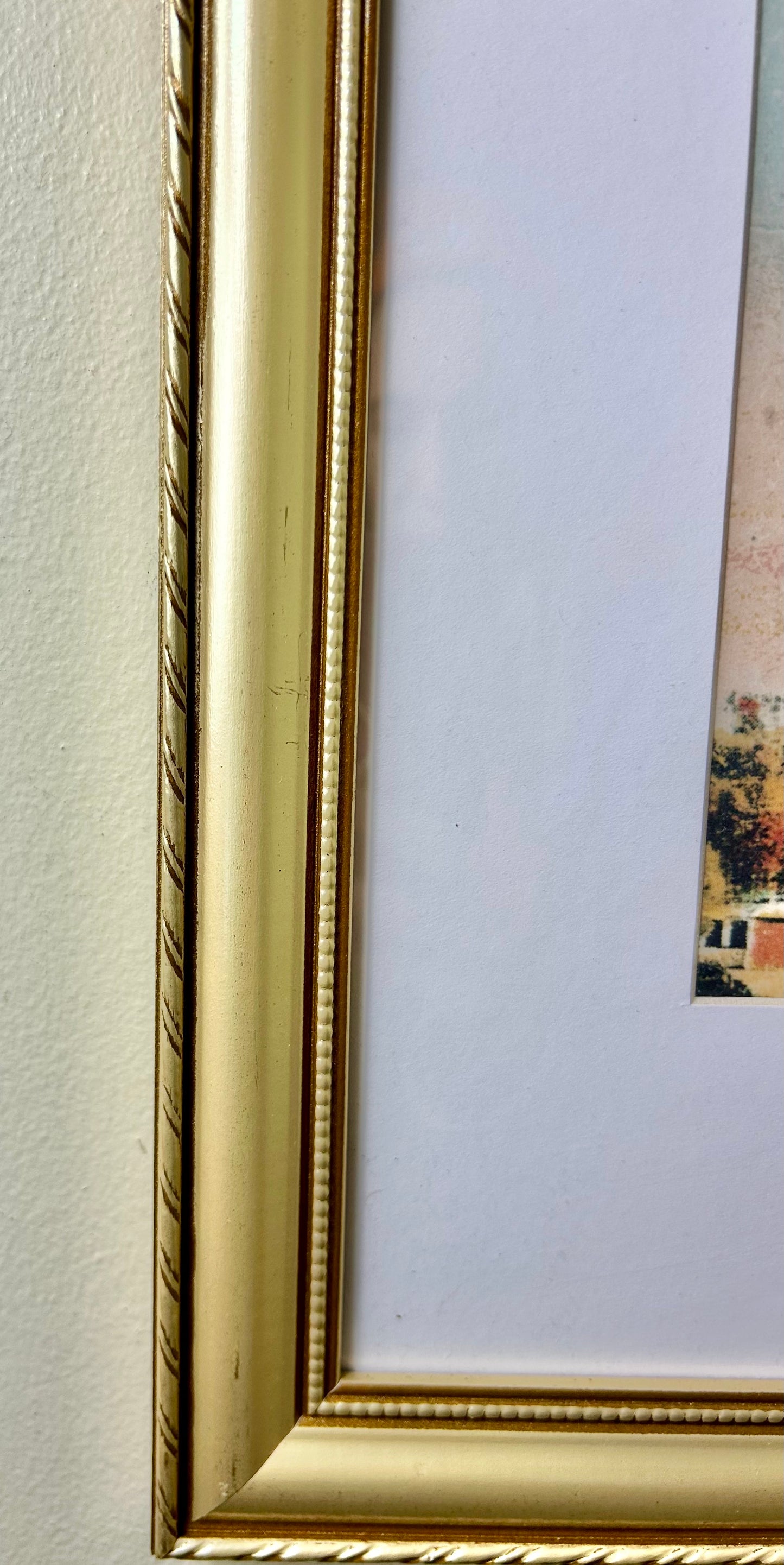 Vintage Framed Eiffel Tower Artwork