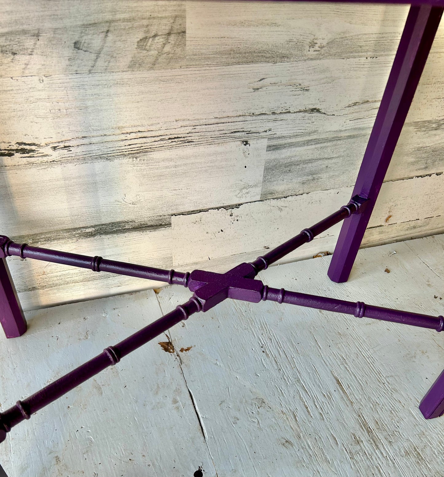 Vintage Wood Carved Side Table