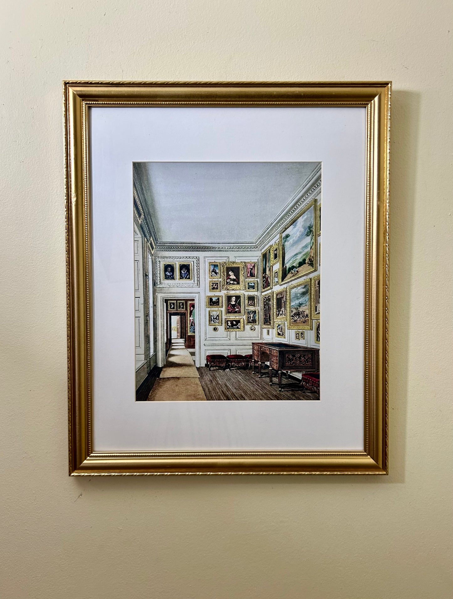 Vintage Framed Queens Quarters Artwork