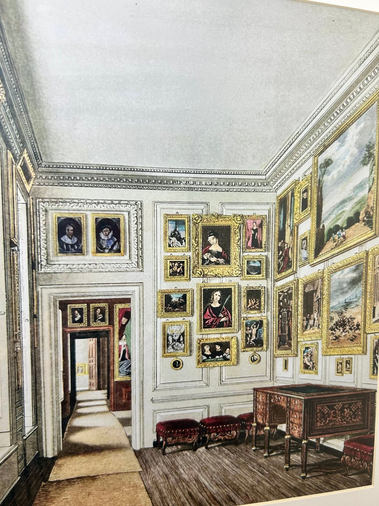 Vintage Framed Queens Quarters Artwork