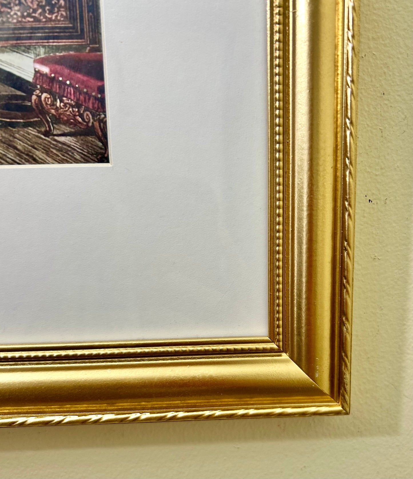 Vintage Framed Queens Quarters Artwork