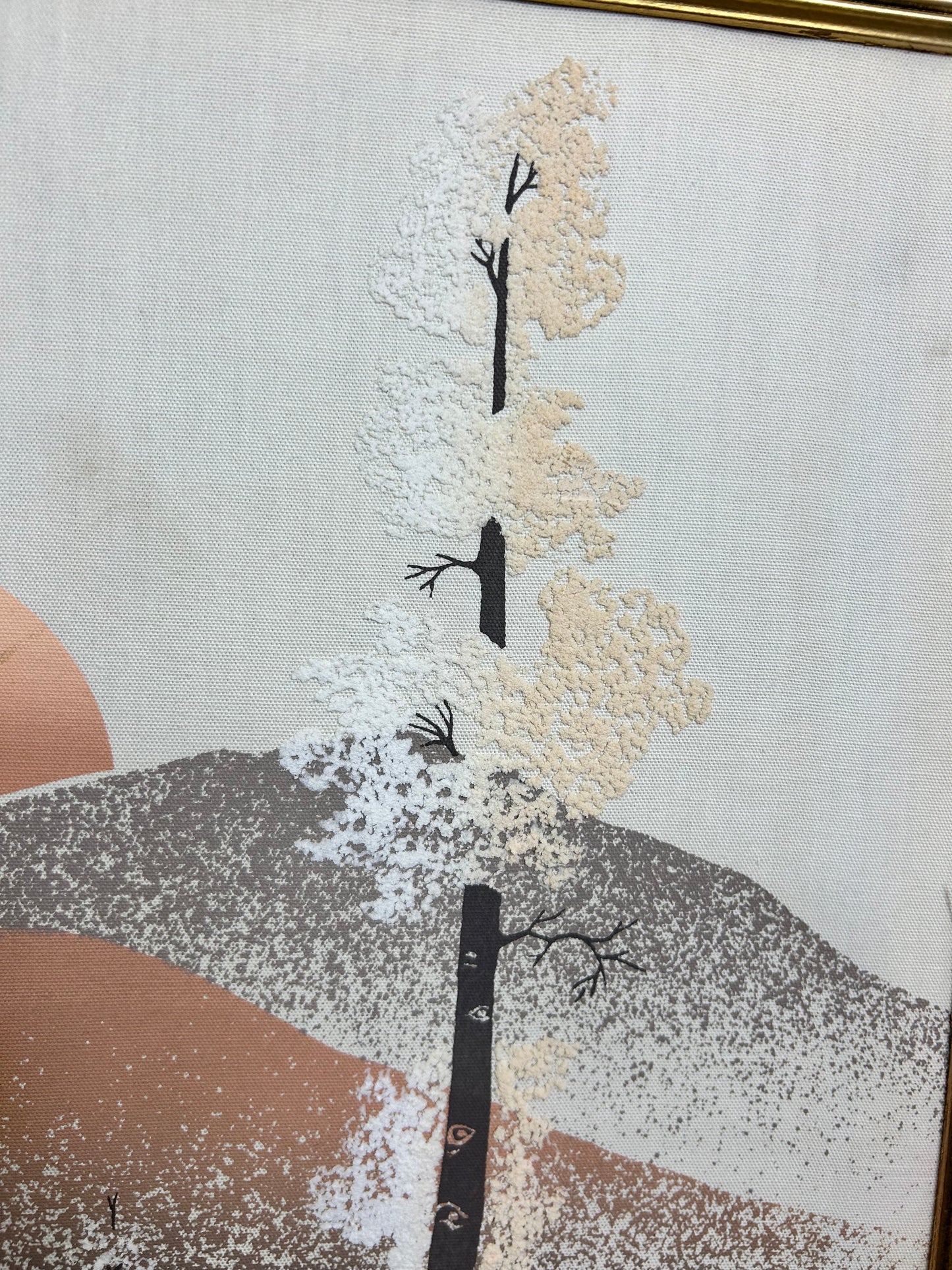 Vintage Textured Canvas Framed Artwork