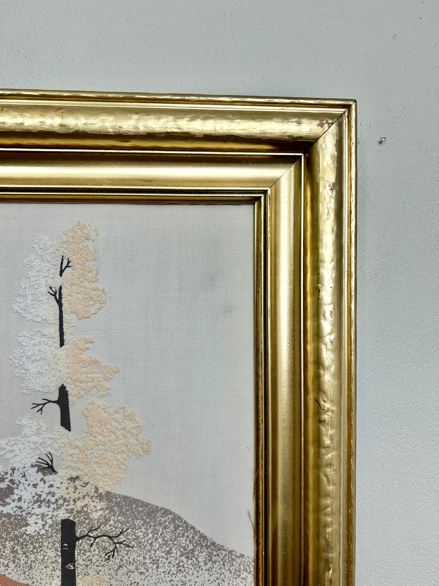 Vintage Textured Canvas Framed Artwork