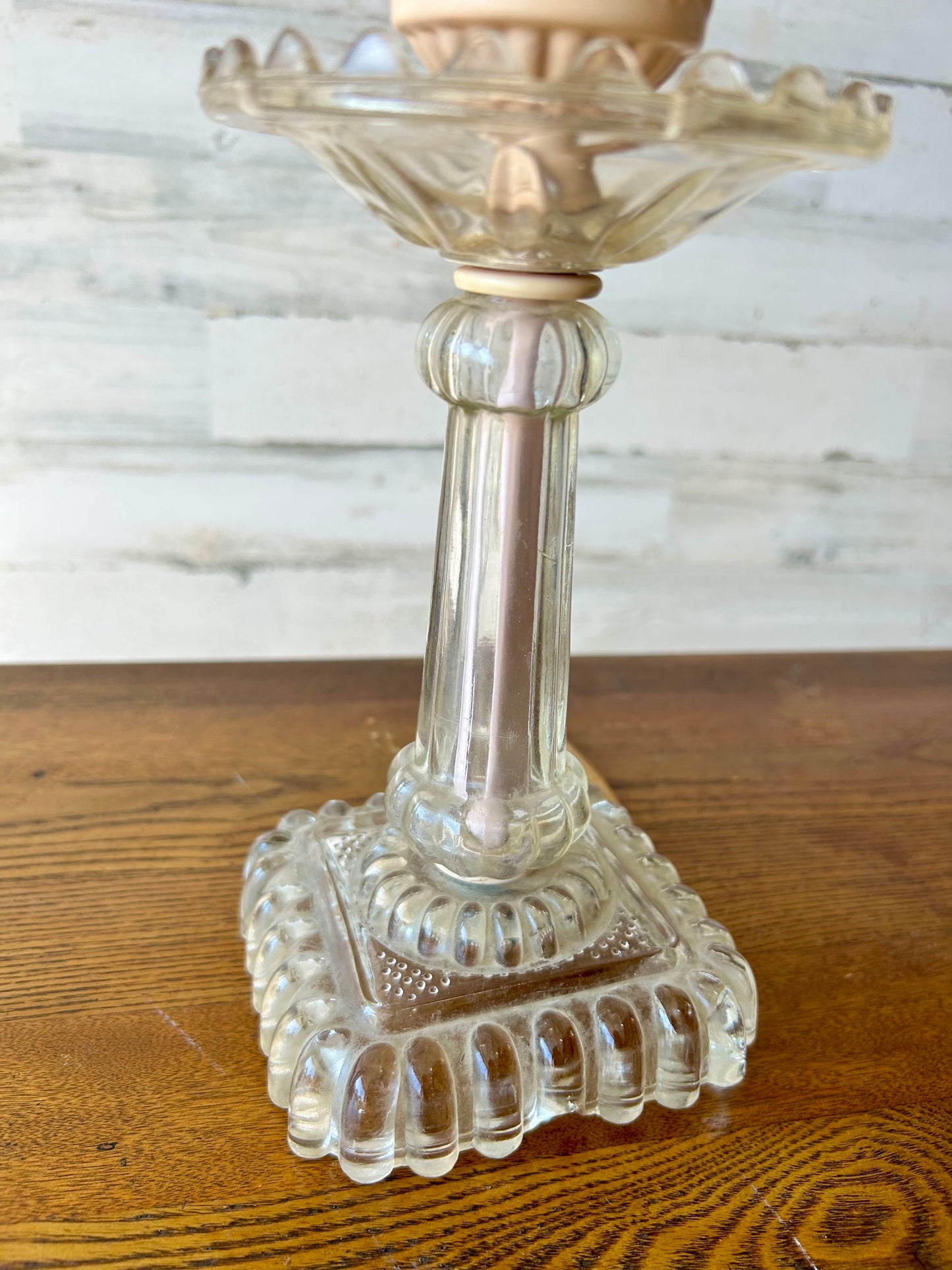 Vintage Glass Table Lamp Set