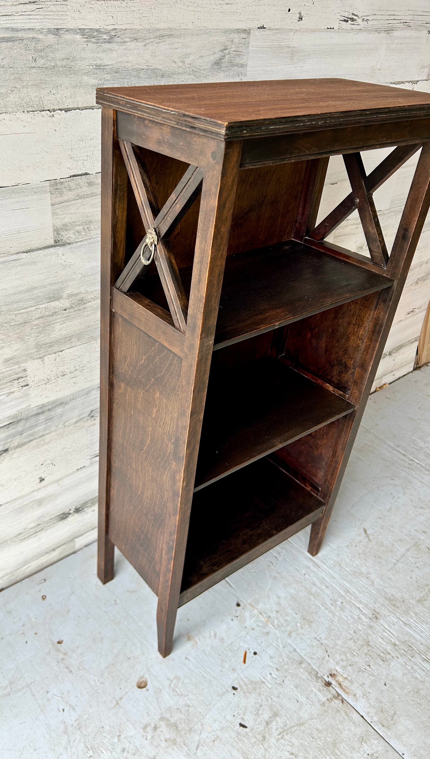 Vintage Wood Skinny Bookshelf