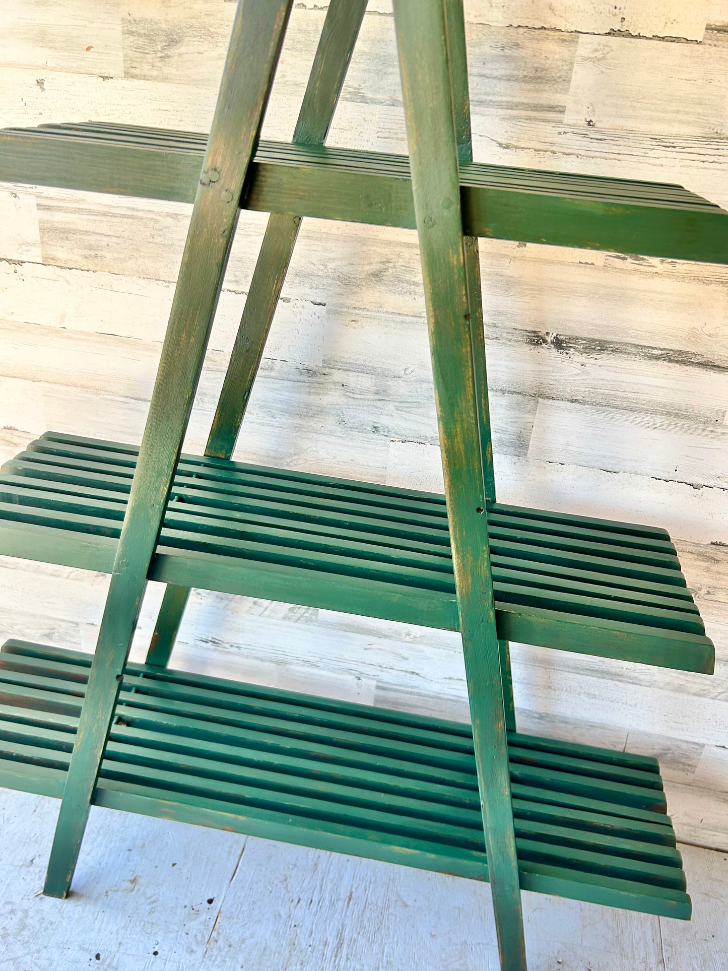 Vintage Wood Planter Shelf