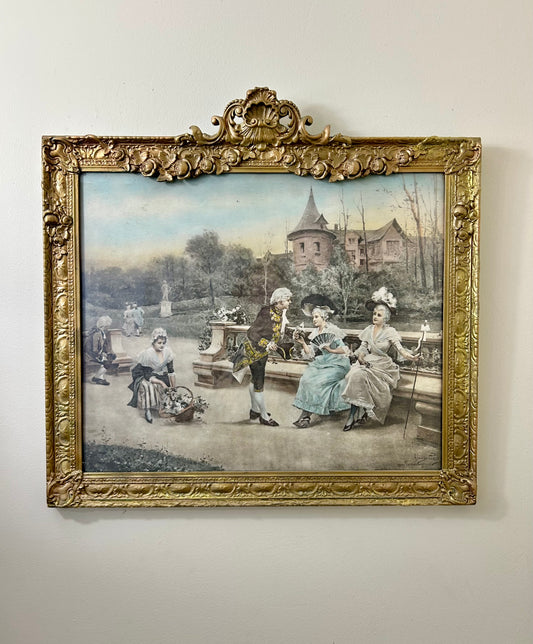 Vintage Ornate Framed Sepia Style Artwork