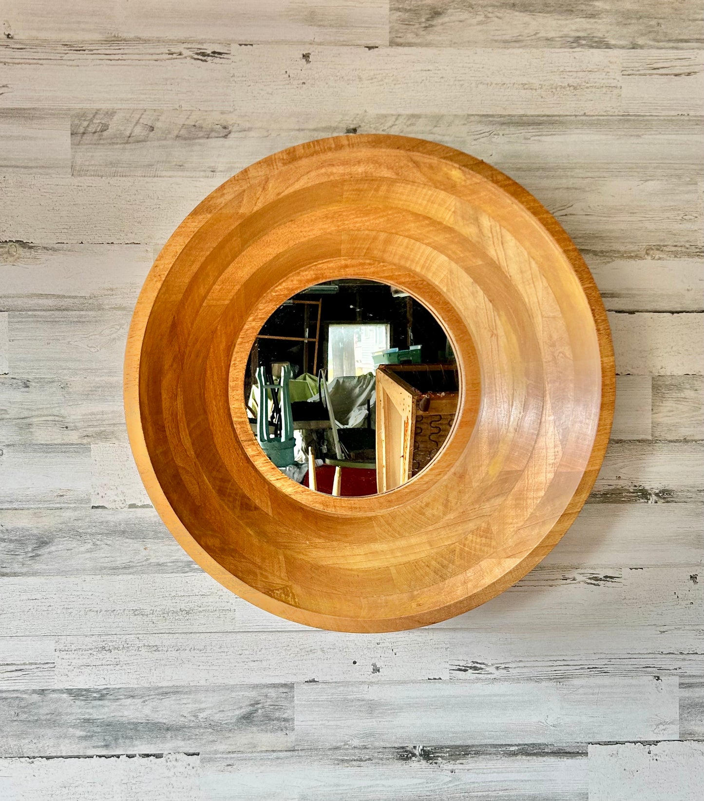 Wood Bowl Mirror