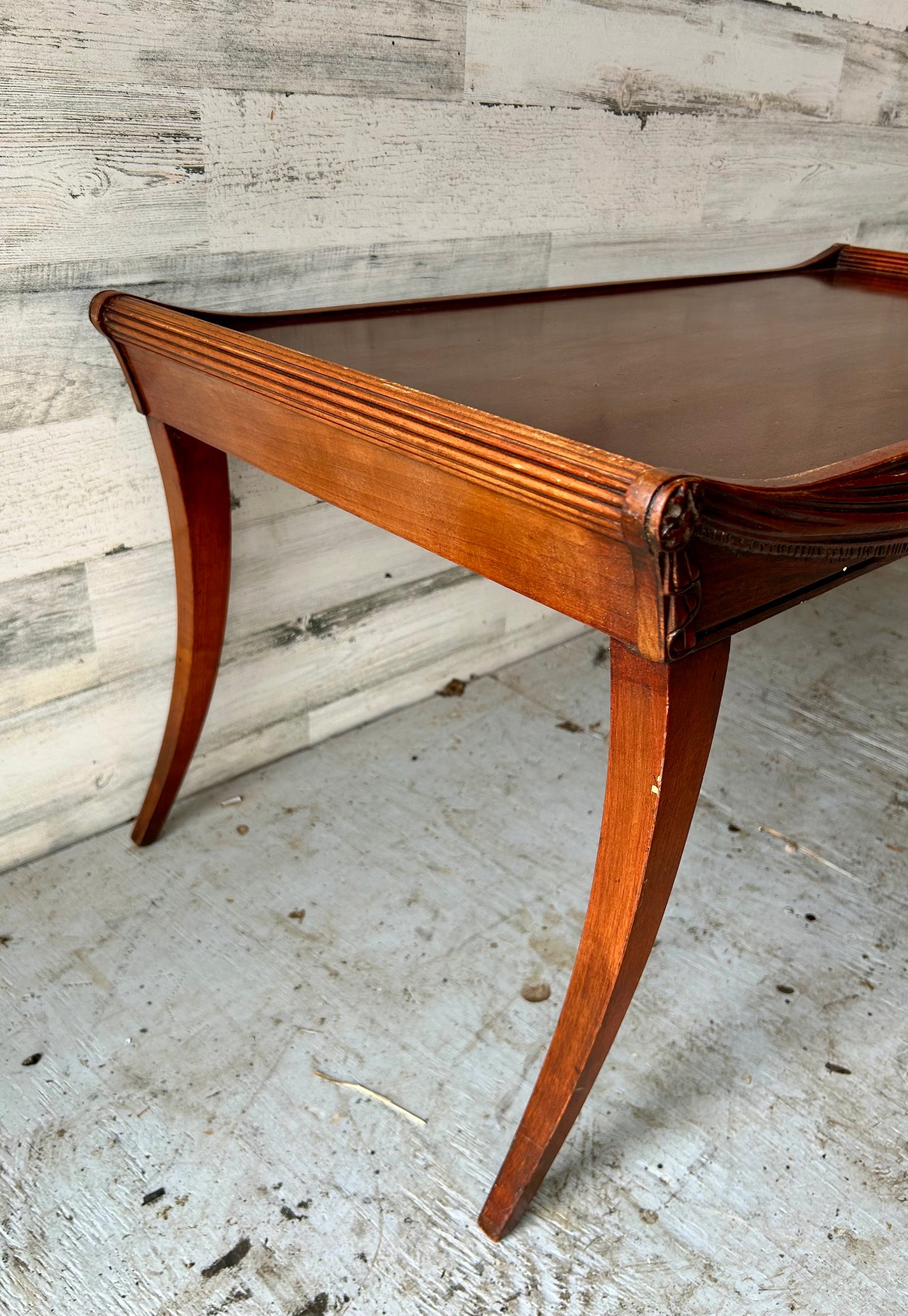 Vintage Mahogany Wood Coffee Table