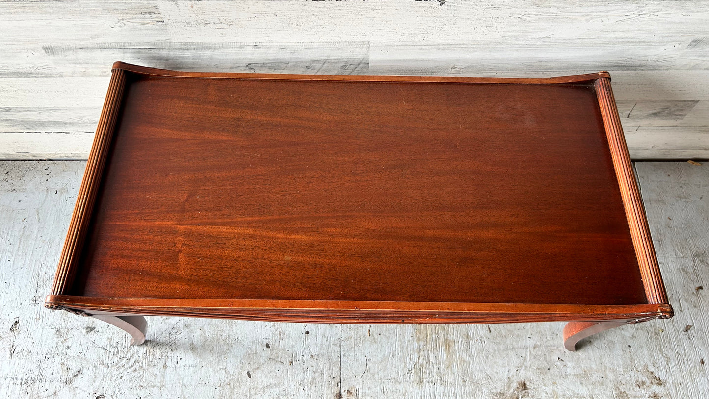 Vintage Mahogany Wood Coffee Table