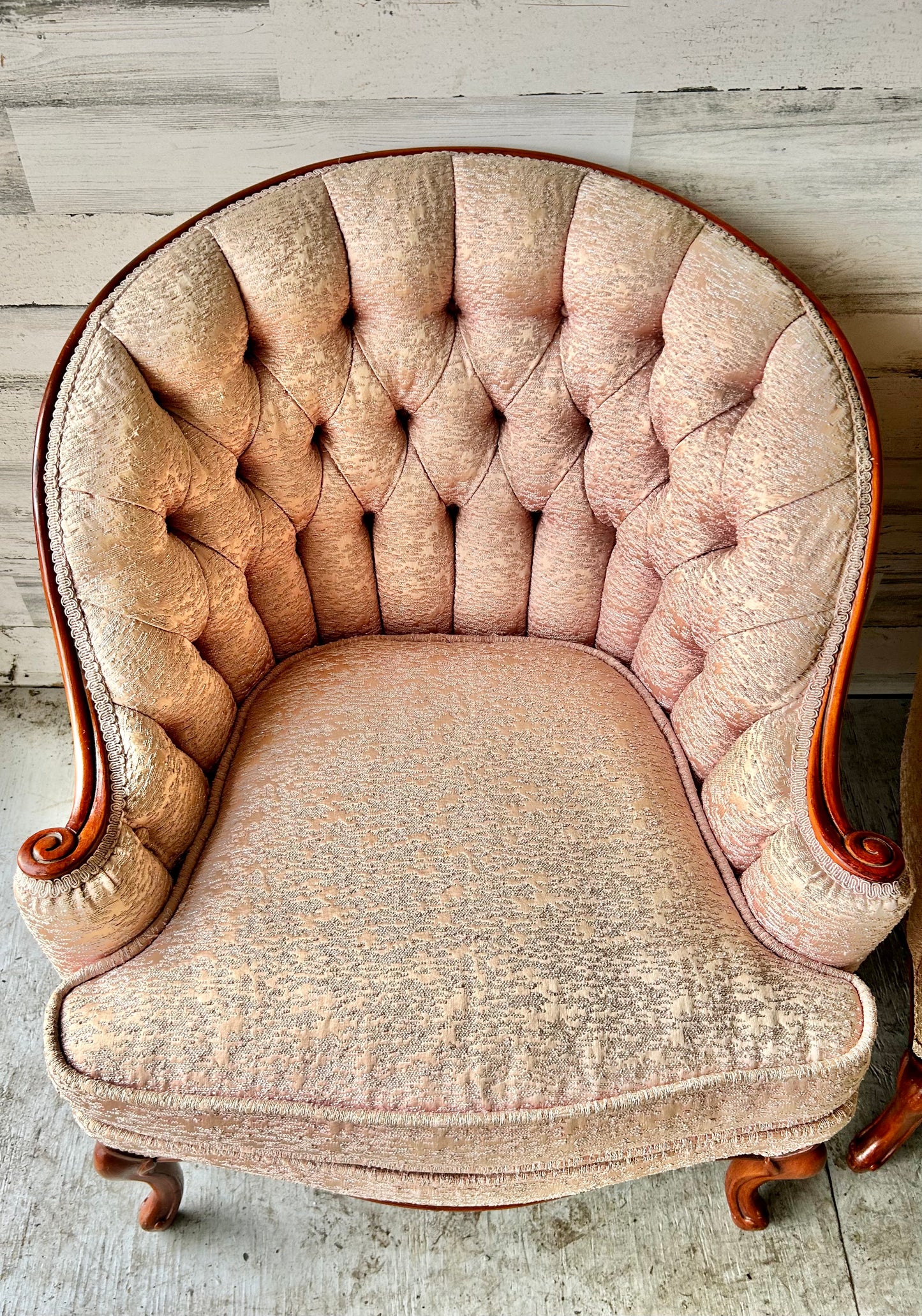 Set of Vintage Pink Mid Century Modern Chairs