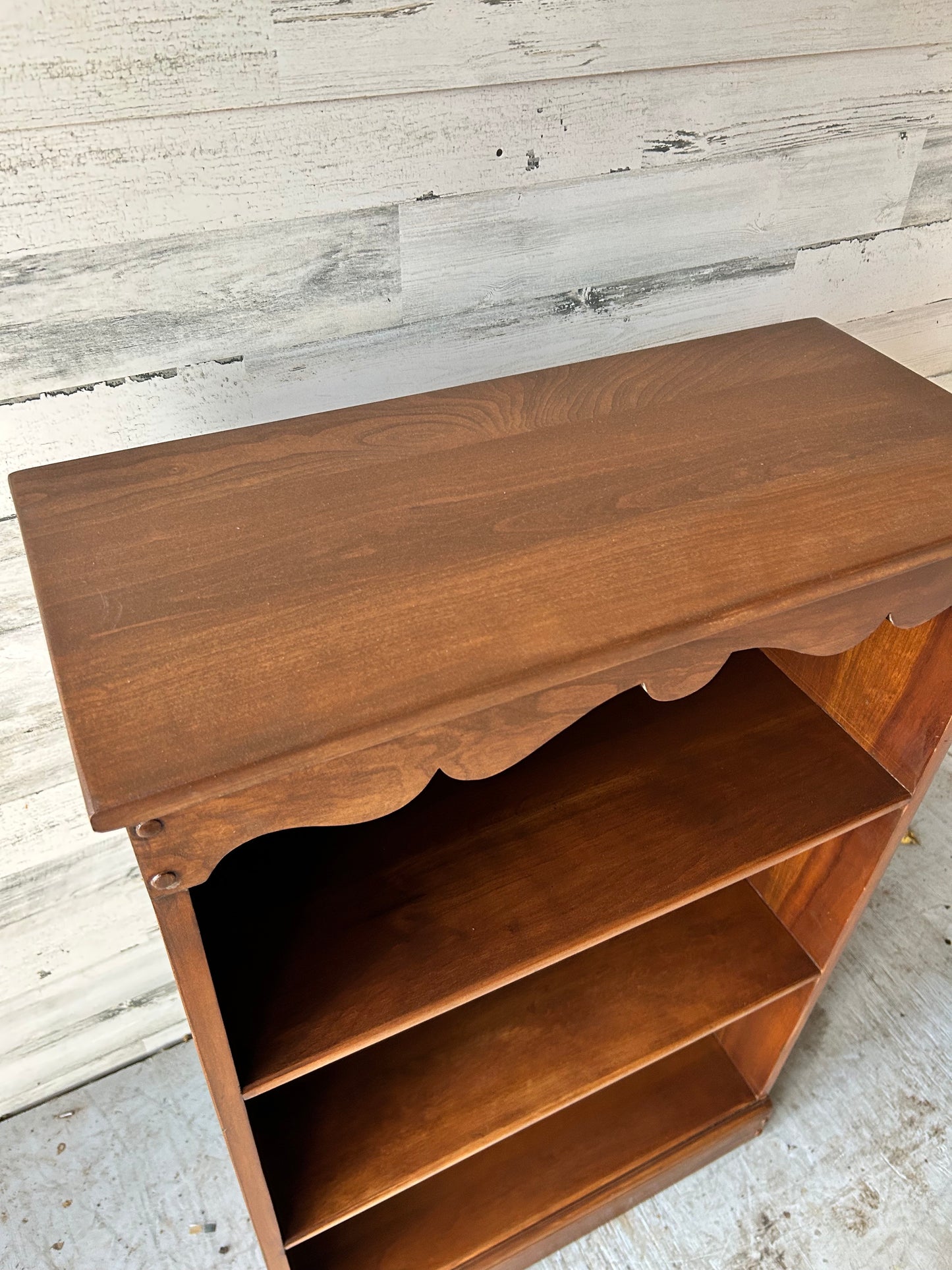 Vintage Scalloped Bookshelf