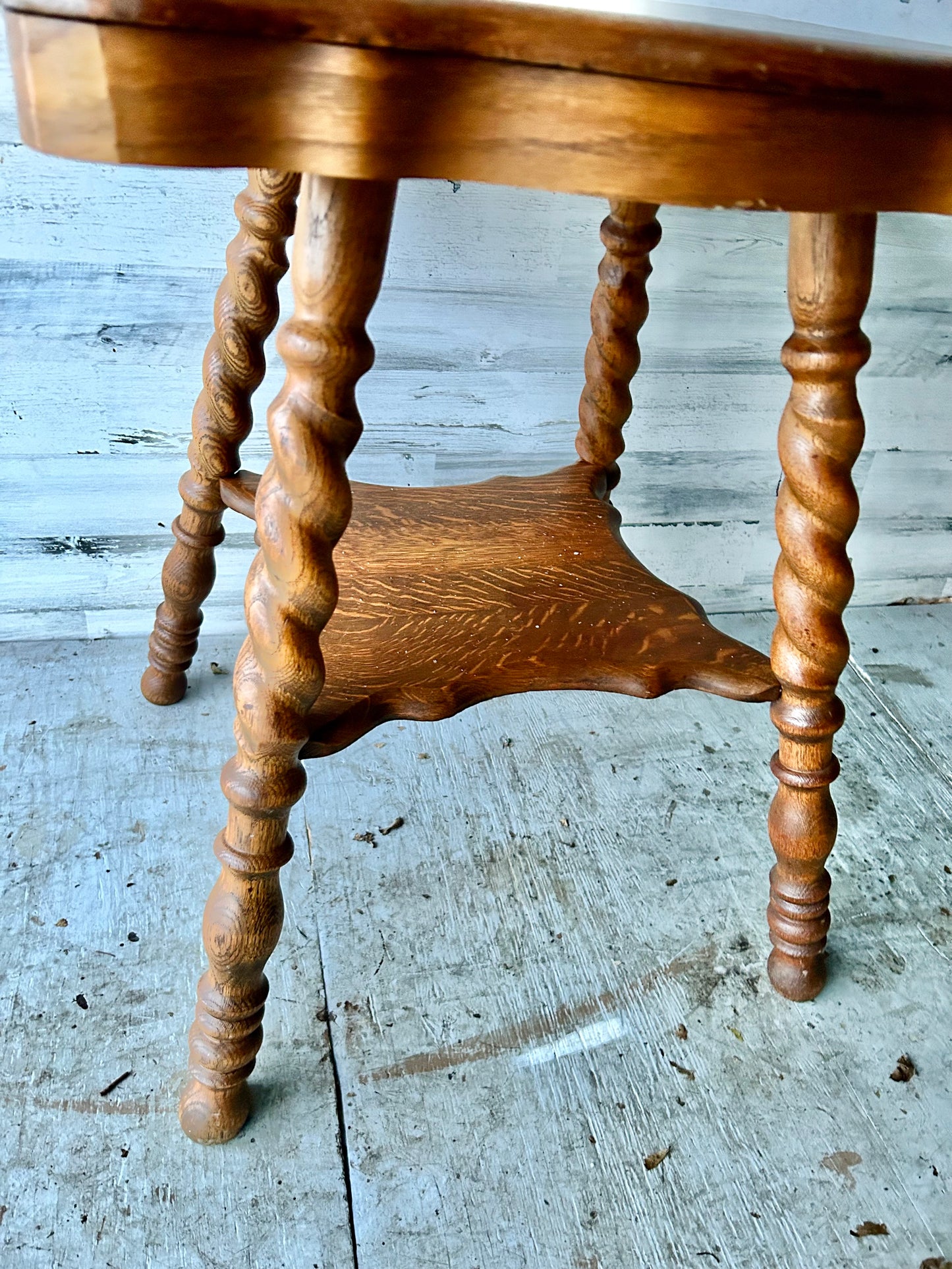 Vintage Tiger Wood Parlor Table