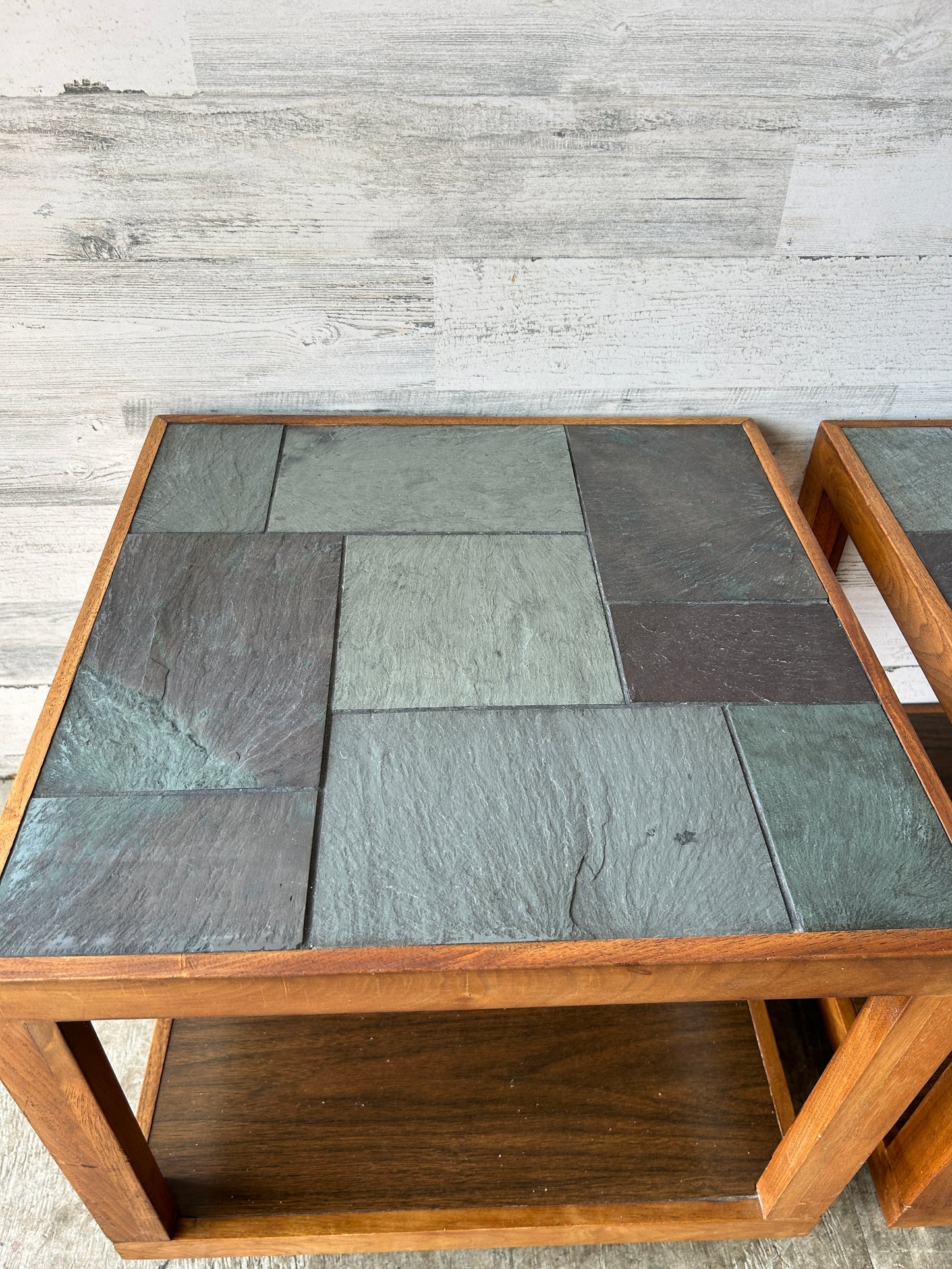 Vintage Slate Side Tables/Coffee Table