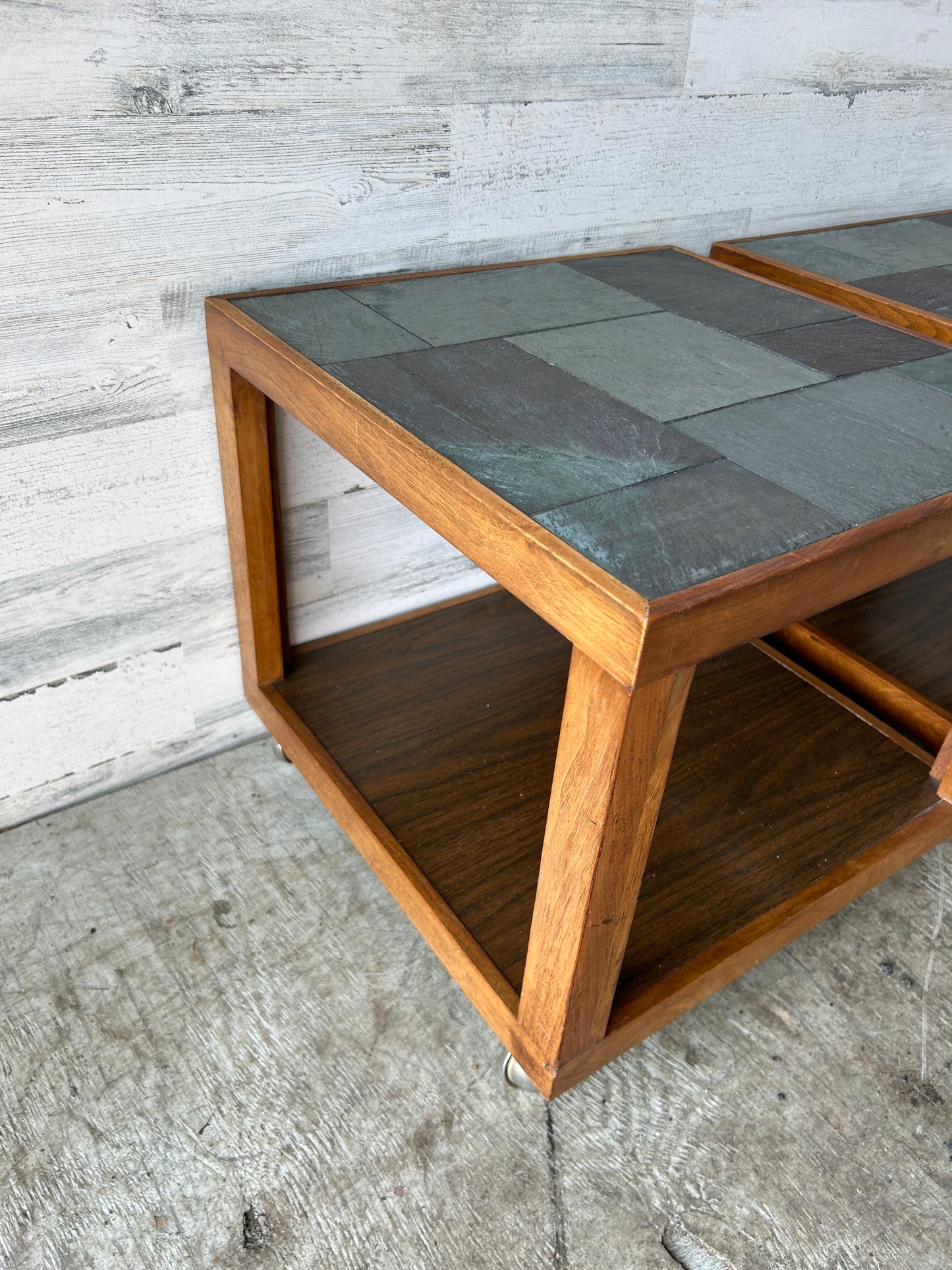 Vintage Slate Side Tables/Coffee Table