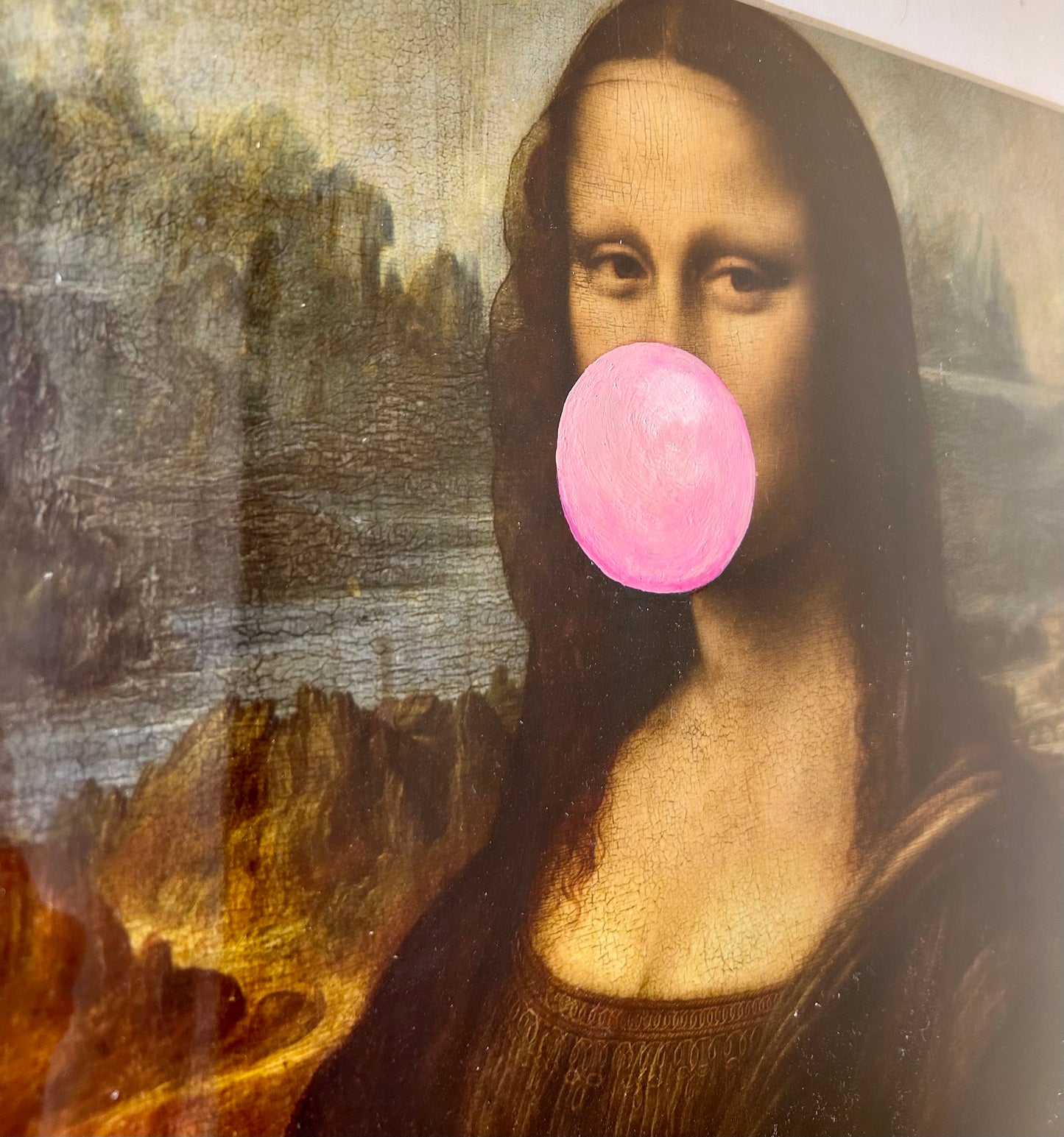 Vintage Graffiti Mona Lisa Artwork