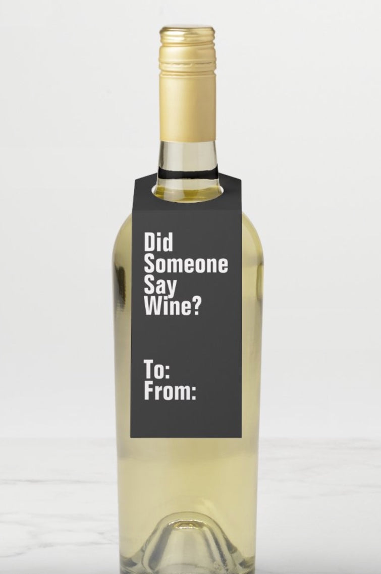 Say Wine Wine Tag