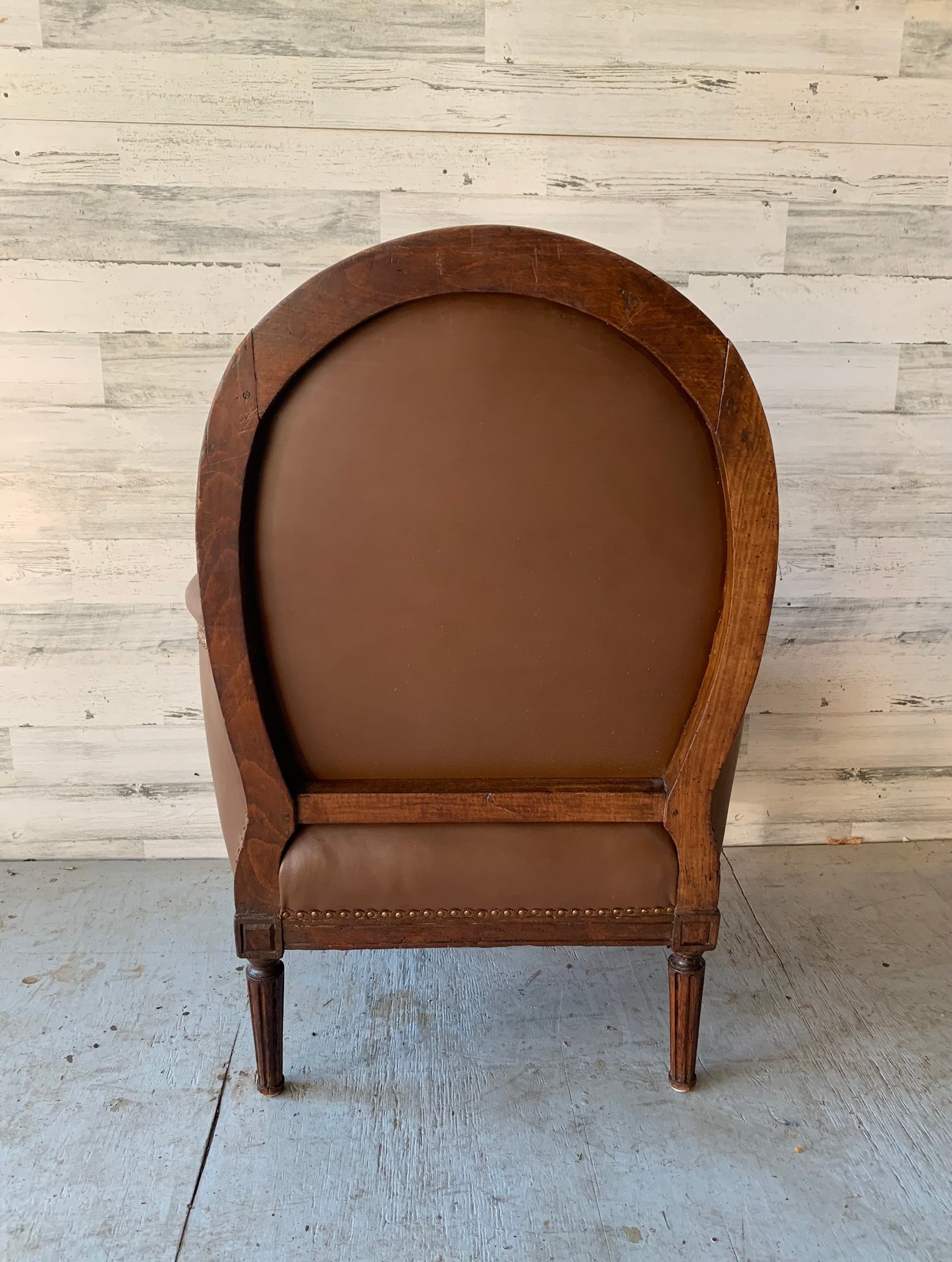 Vintage Brown Leather Arm Chair