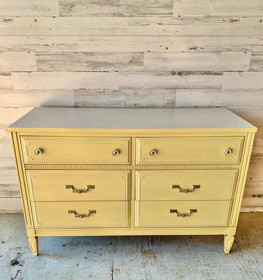 Mid Century Modern Yellow Dresser