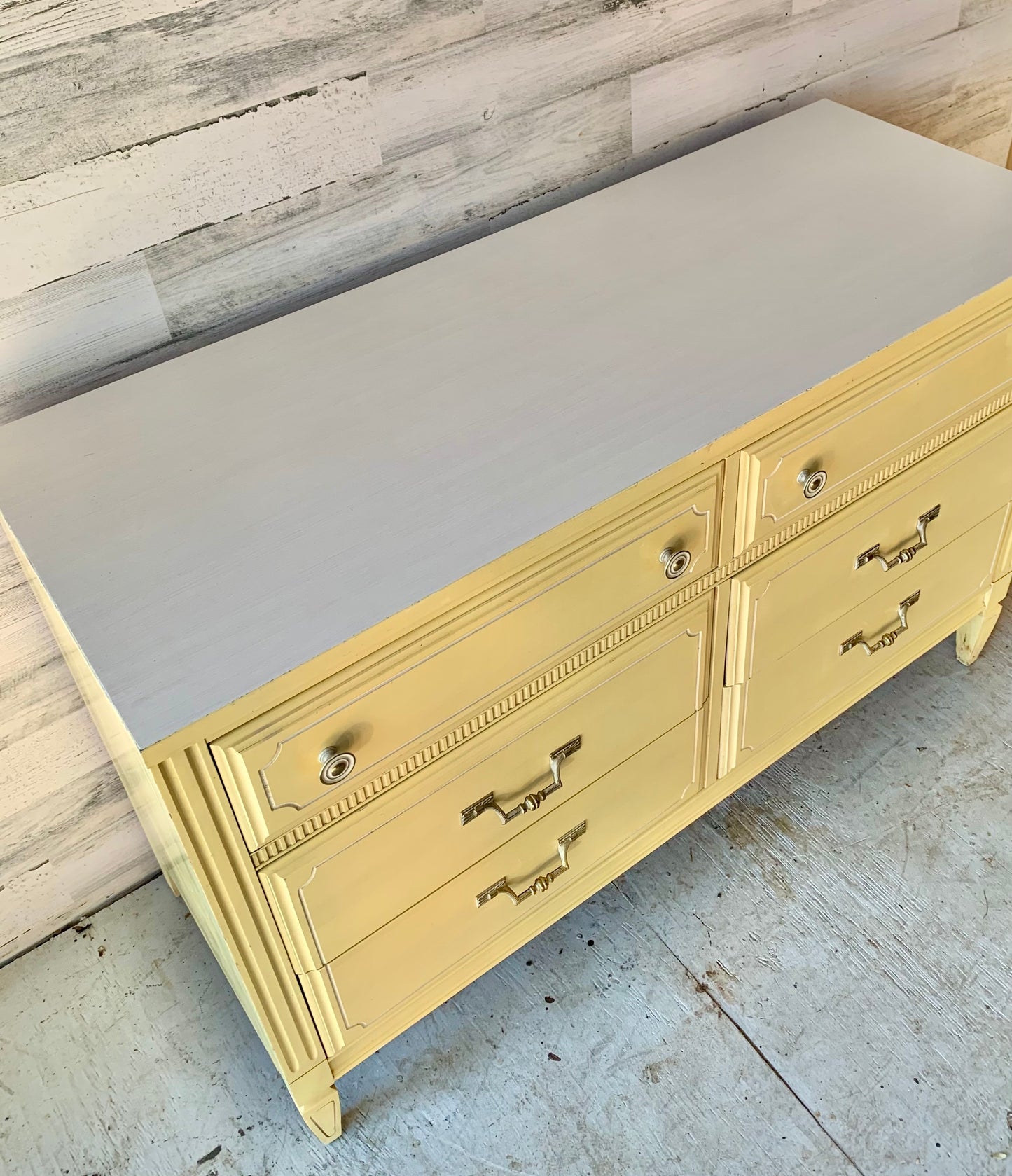 Mid Century Modern Yellow Dresser