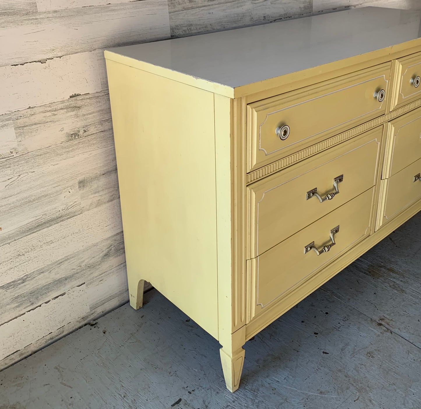 Mid Century Modern Yellow Dresser