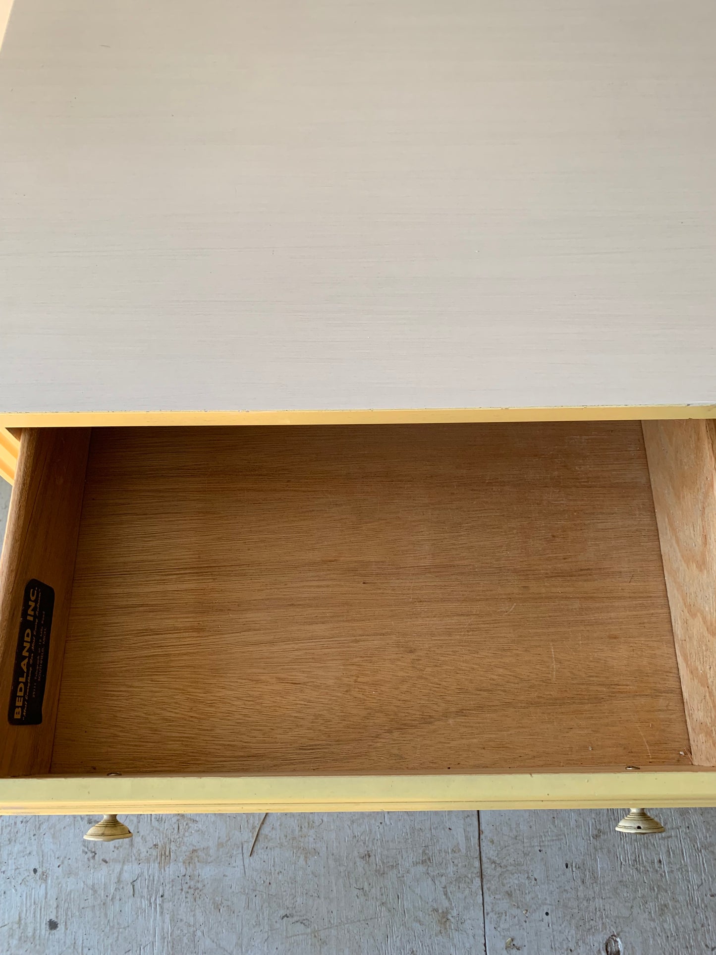 Mid Century Modern Yellow Dresser