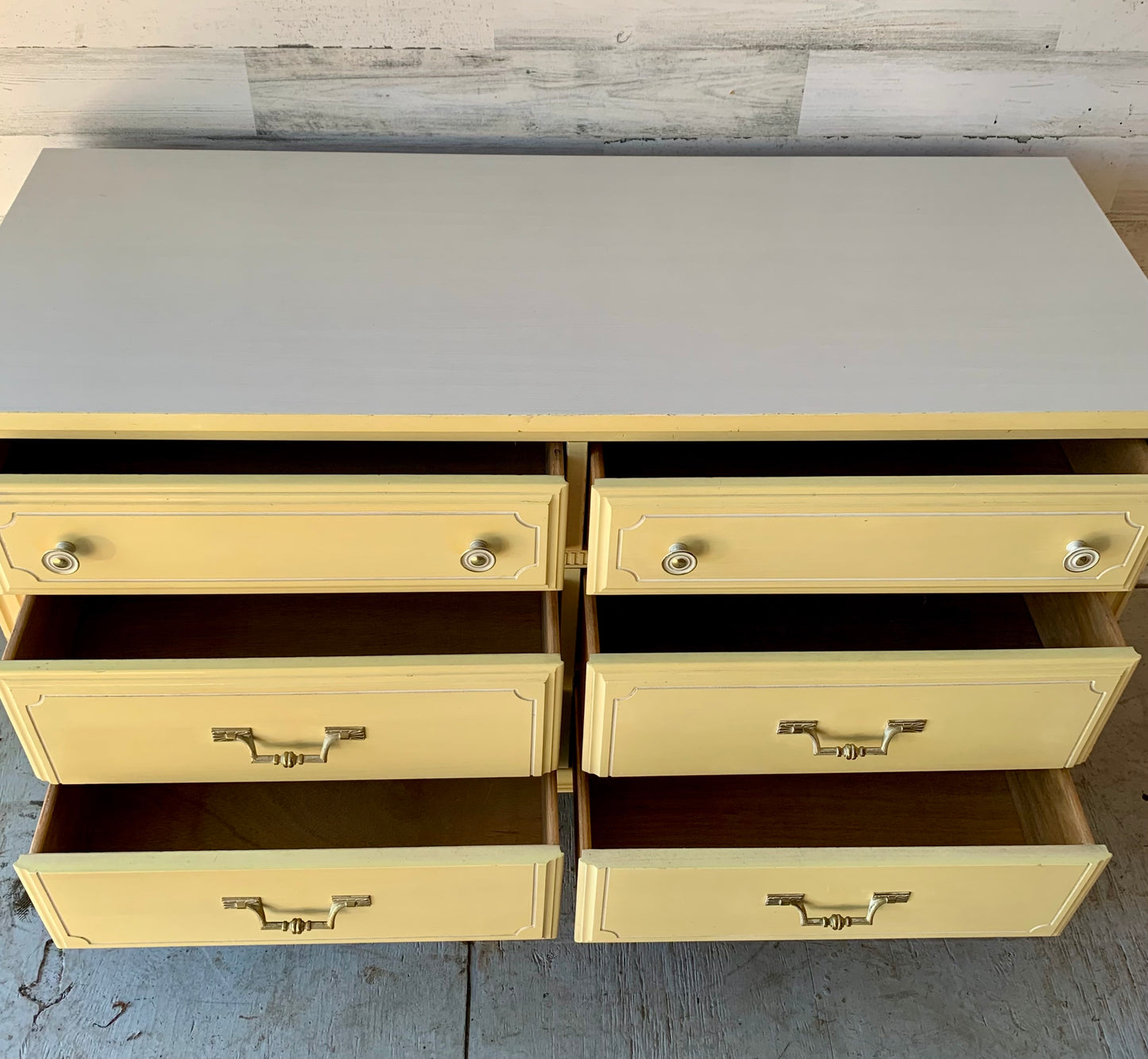 Mid Century Modern Yellow Dresser
