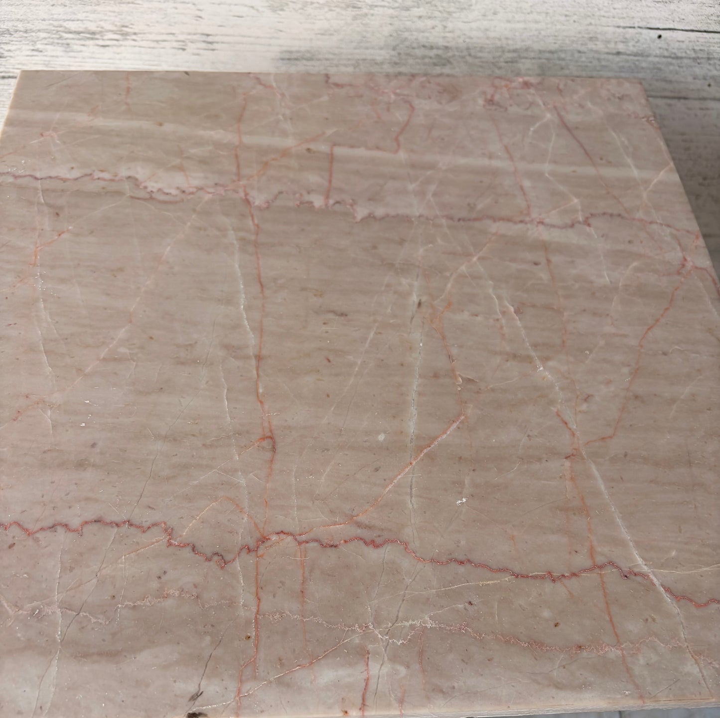Stone Top Pedestal Side Table/Plant Stand