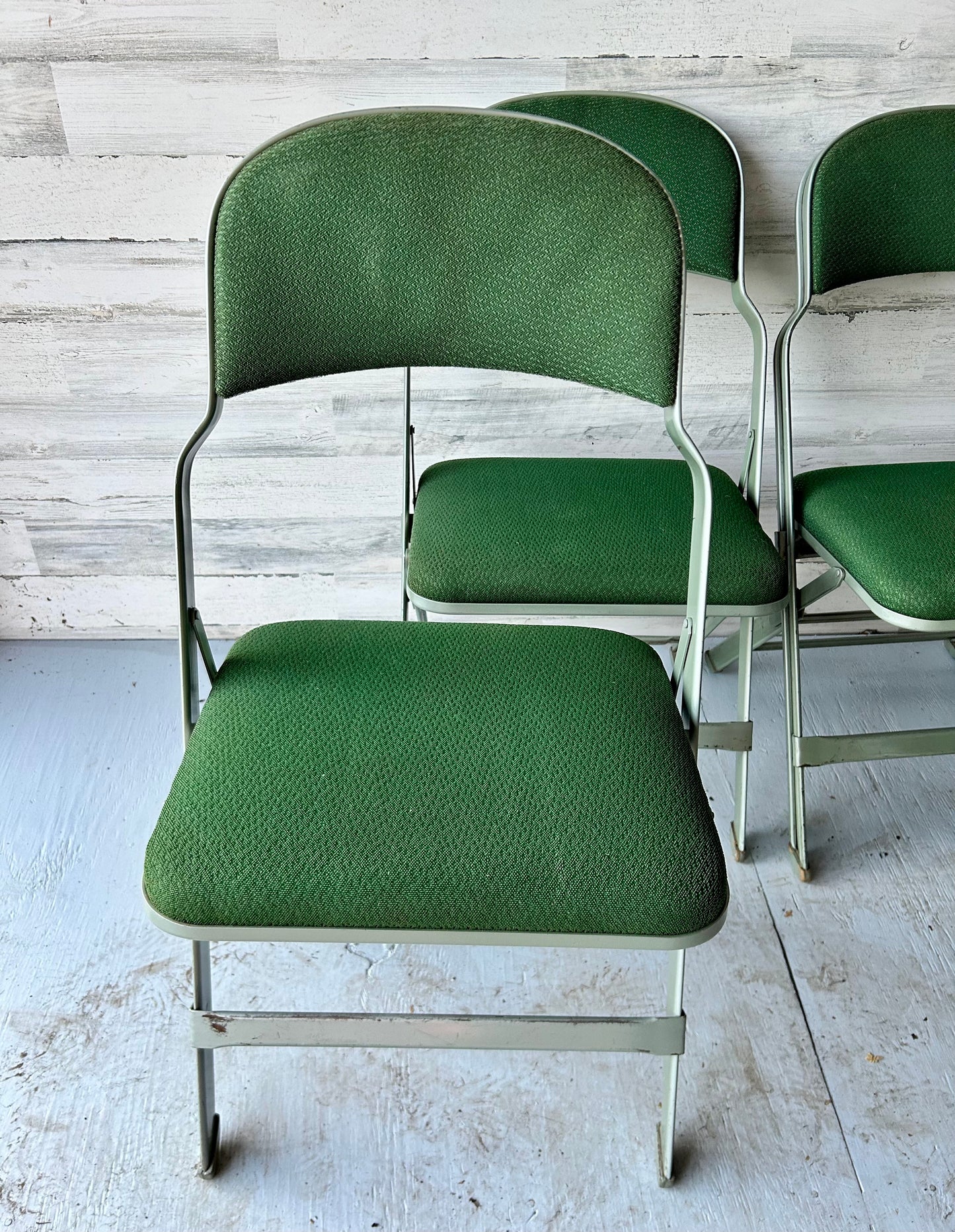 Vintage Mid Century Modern Folding Chairs Set of 4