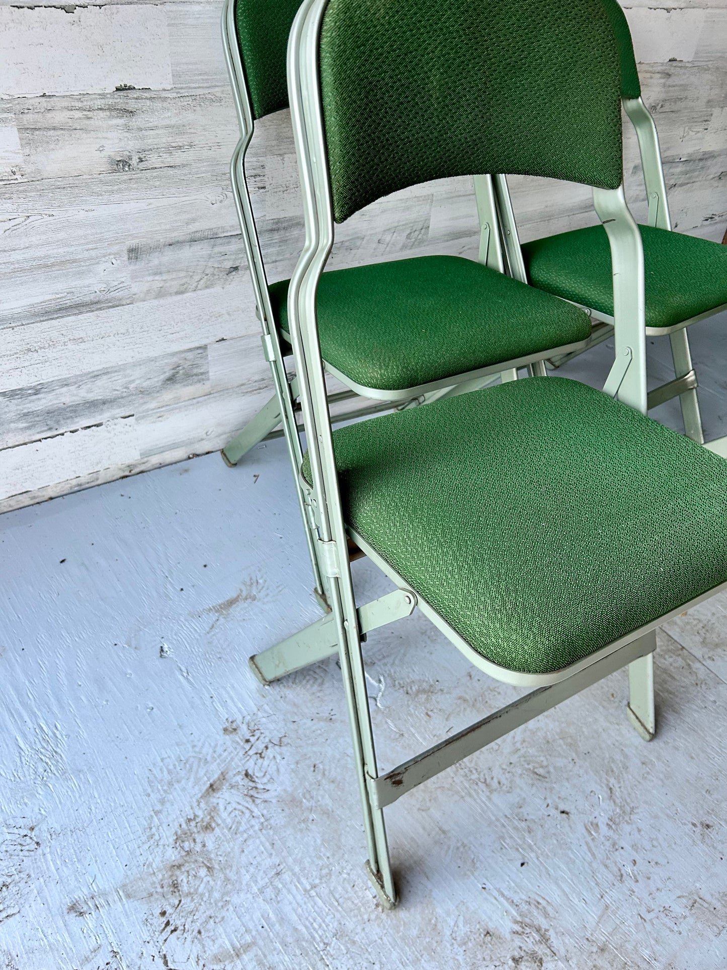 Vintage Mid Century Modern Folding Chairs Set of 4