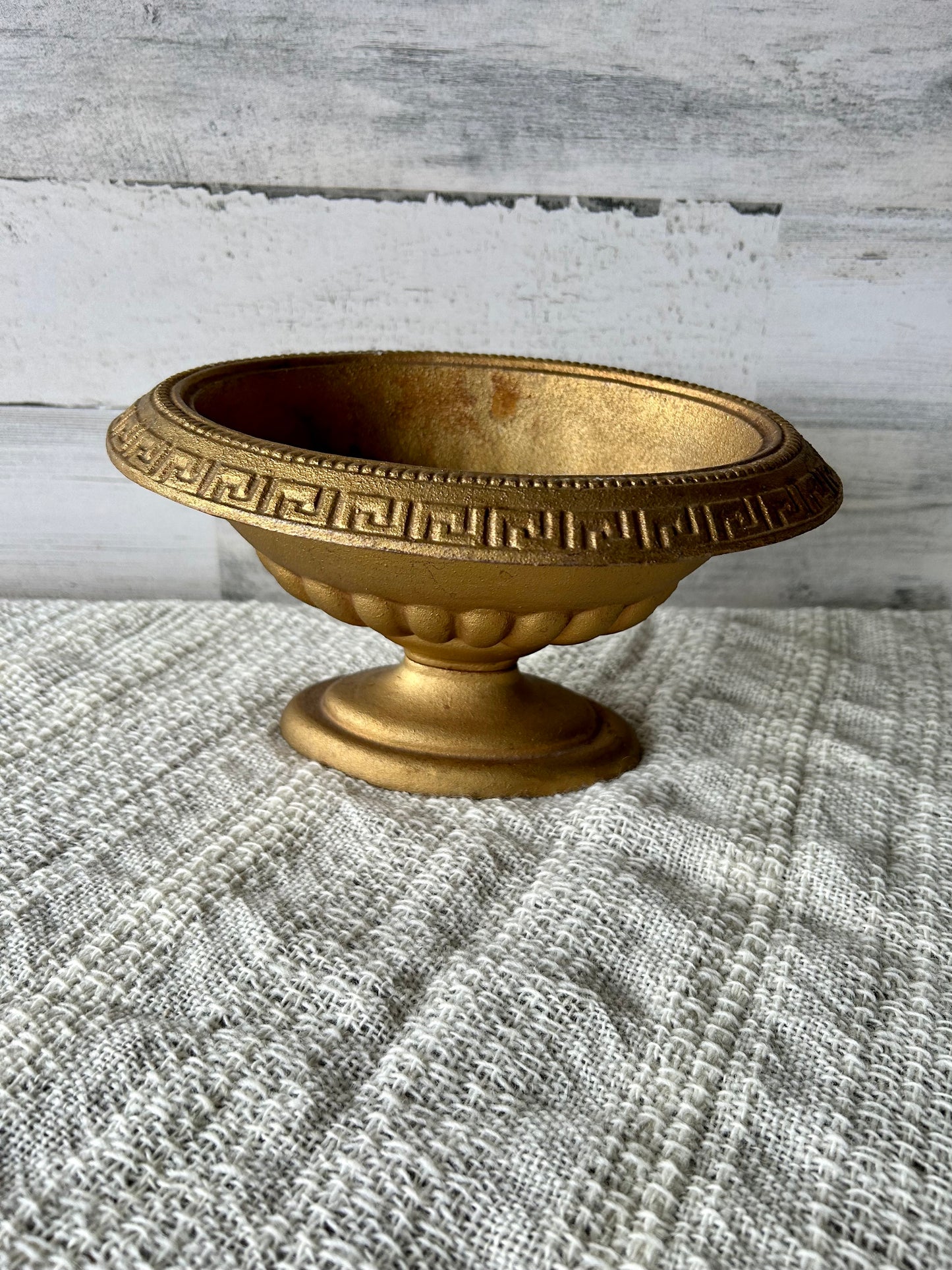 Gold Iron Pedestal Bowl
