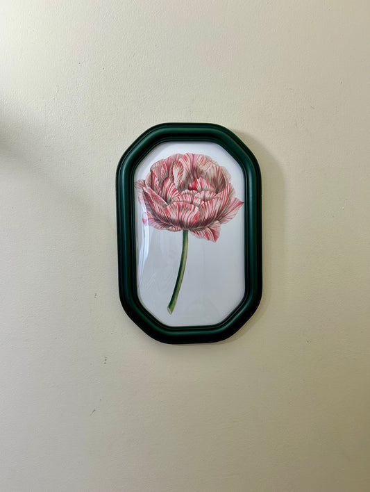 Vintage Framed Flower Artwork