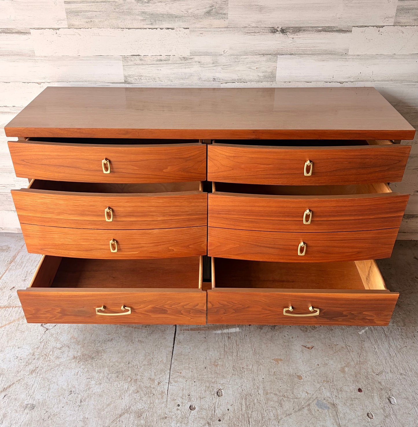 Vintage Mid Century Modern Bassett Dresser