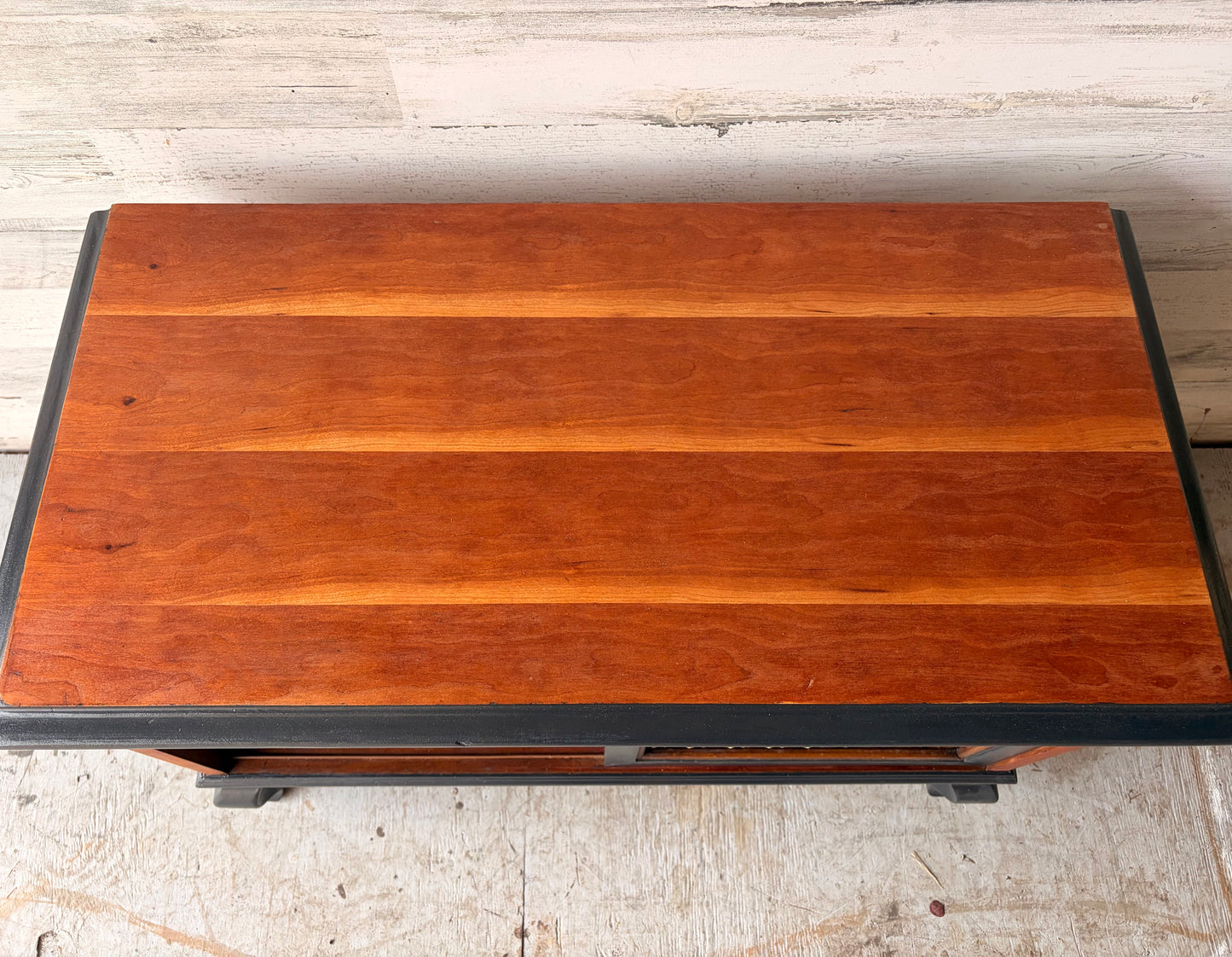 Vintage Wood Album Cabinet