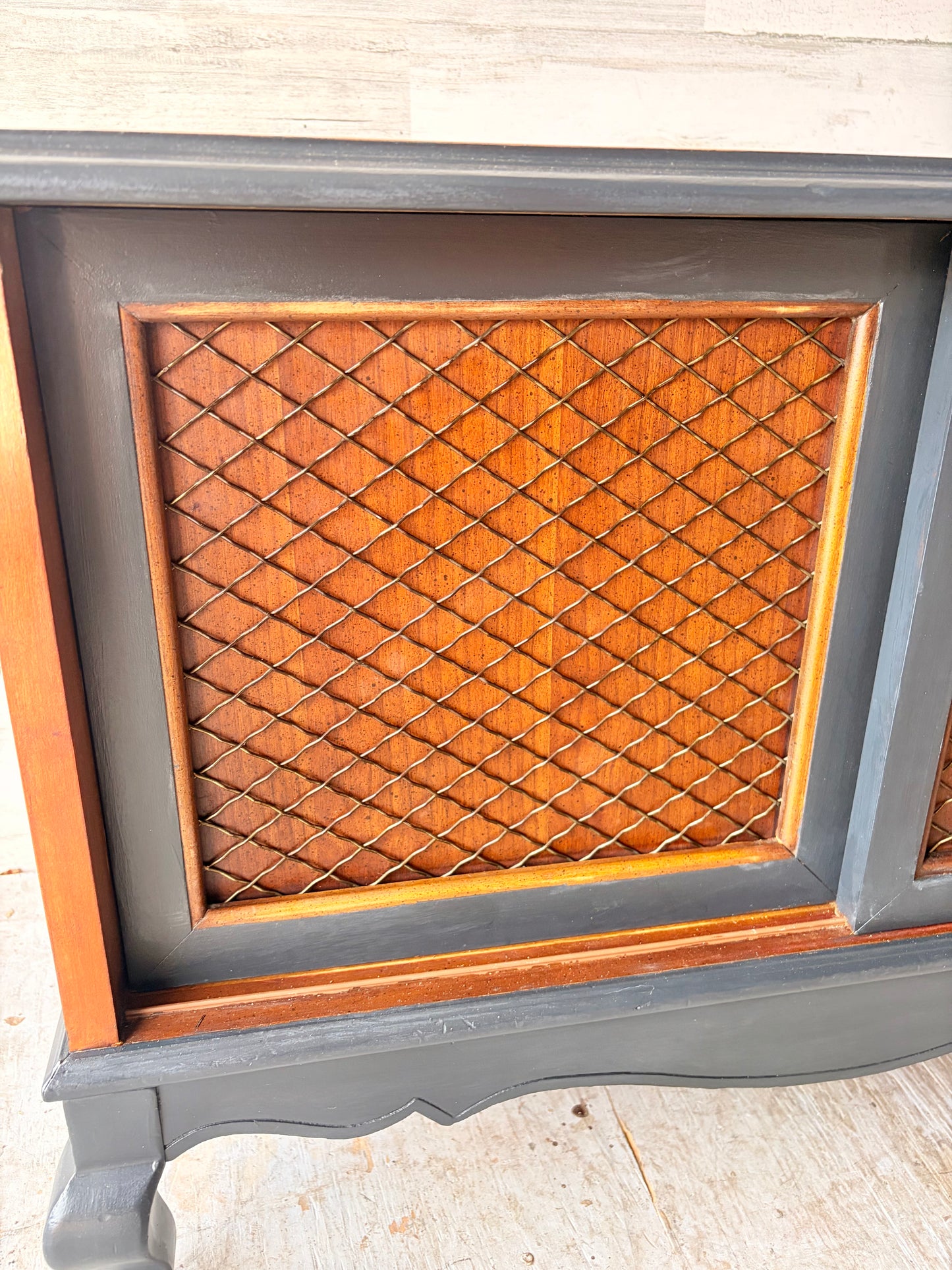 Vintage Wood Album Cabinet