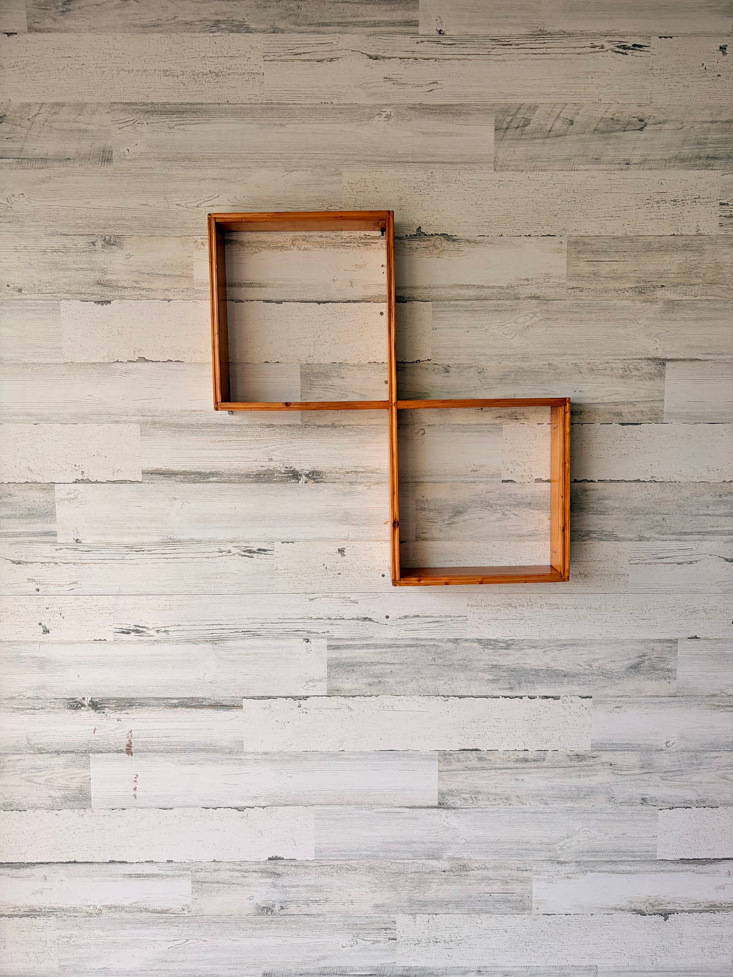 Vintage Mid Century Wood Wall Shelf