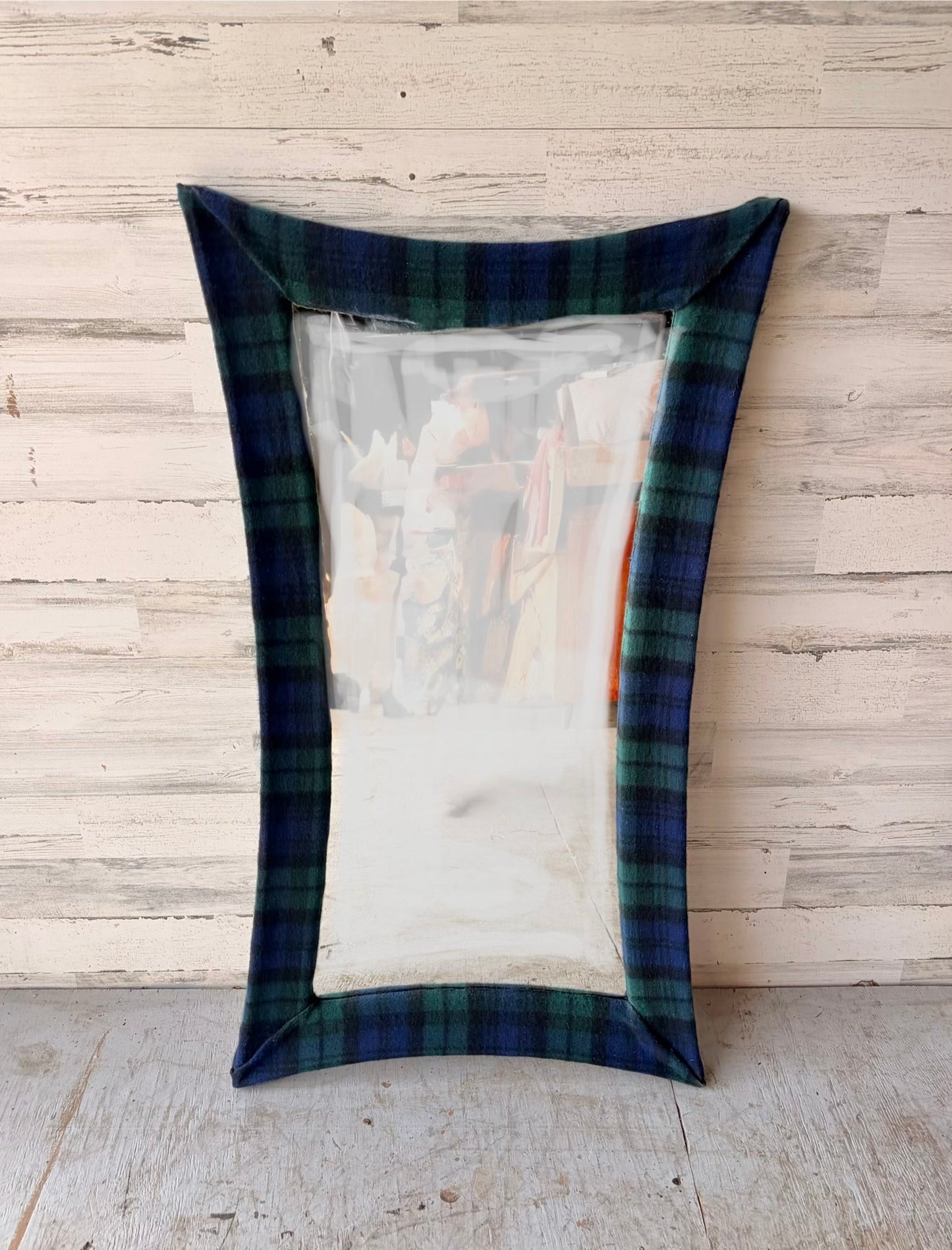 Vintage Plaid Cashmere Mirror