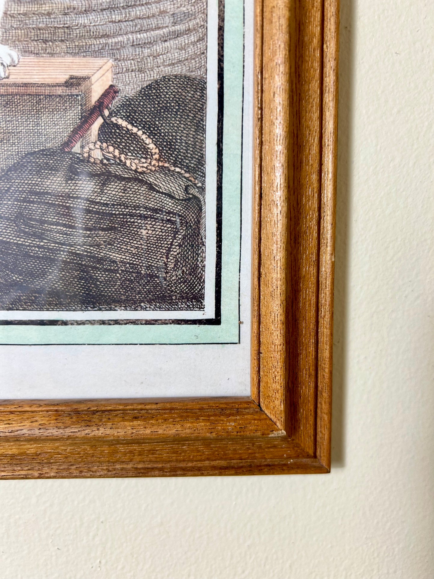 Vintage Framed Cat Artwork