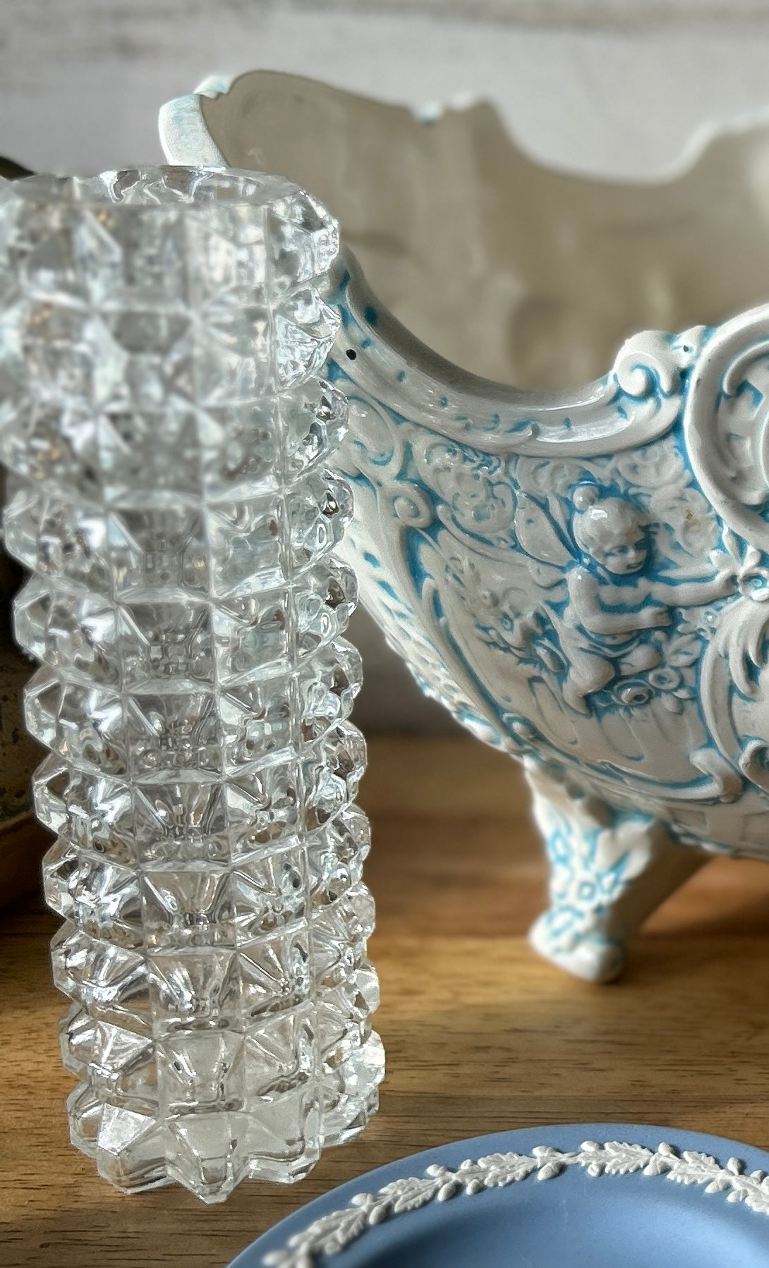 Textured Glass Cylinder Vase