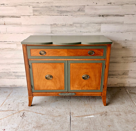 Vintage Scalloped Cabinet/Entry Table