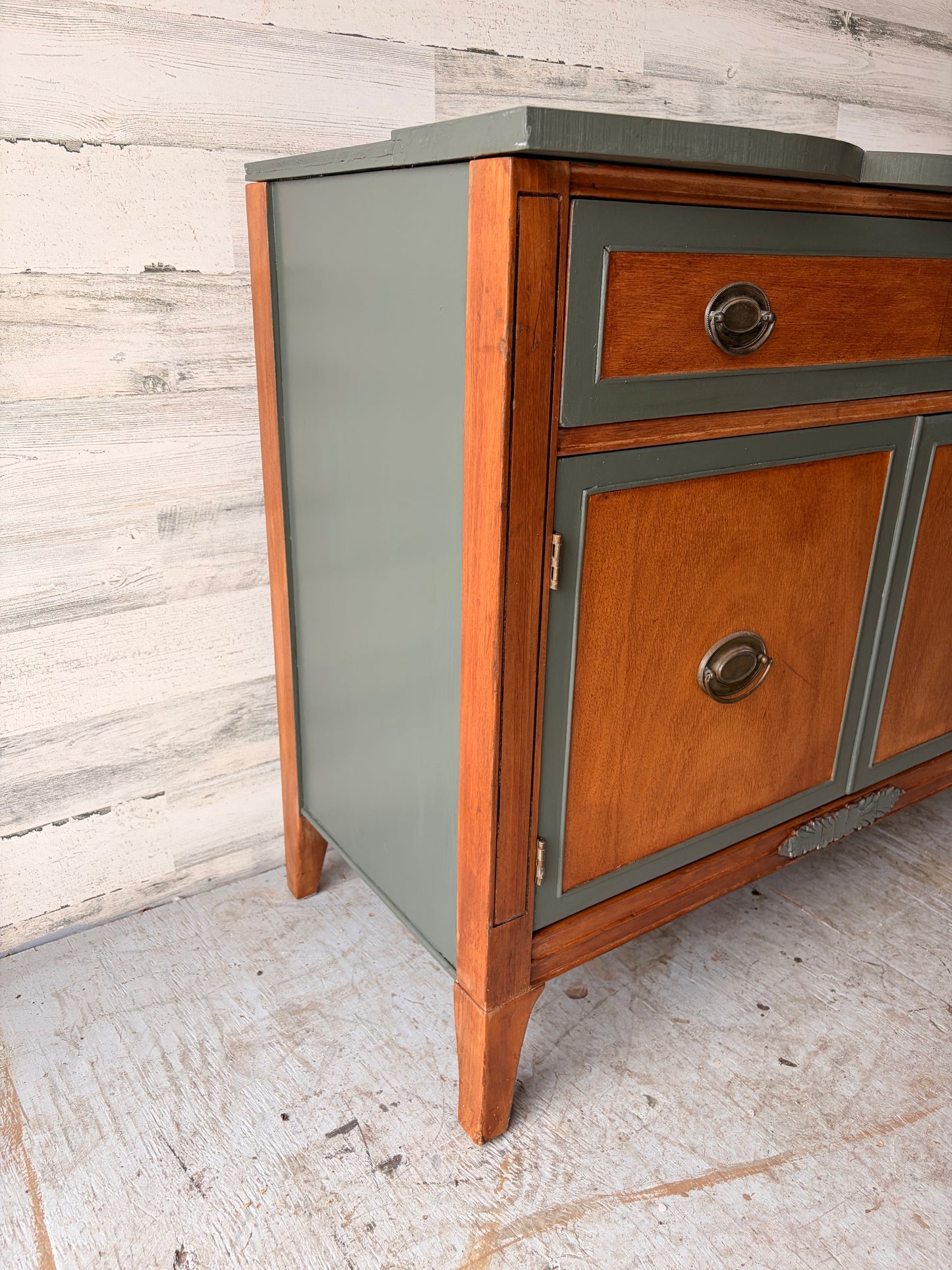 Vintage Scalloped Cabinet/Entry Table