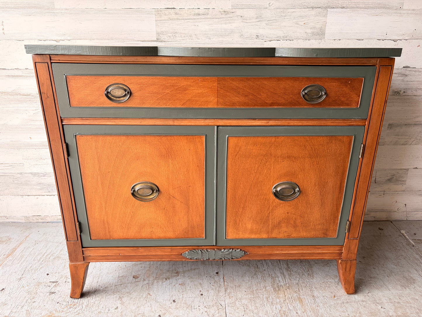 Vintage Scalloped Cabinet/Entry Table