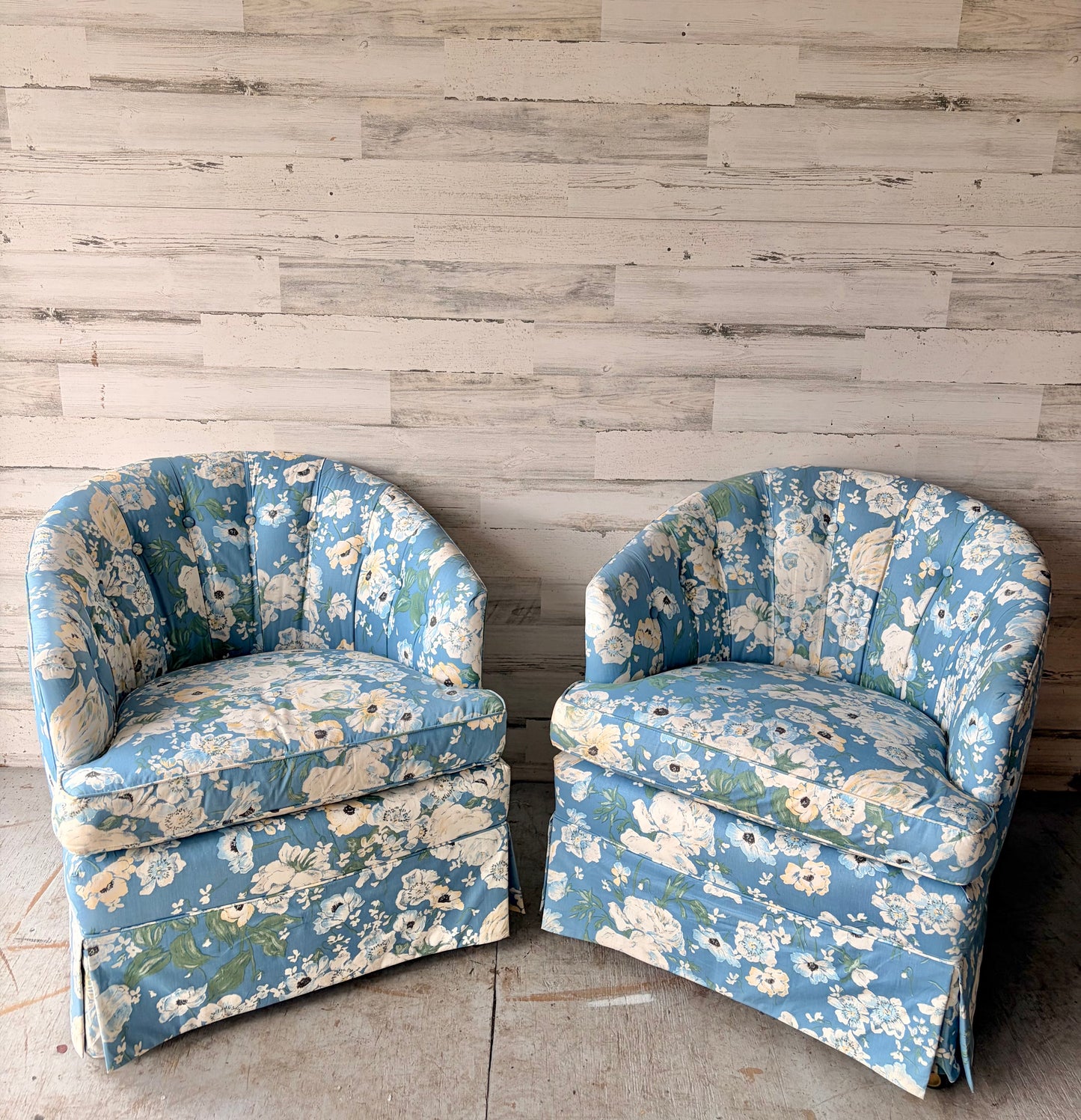 Pair of Vintage Floral Chairs