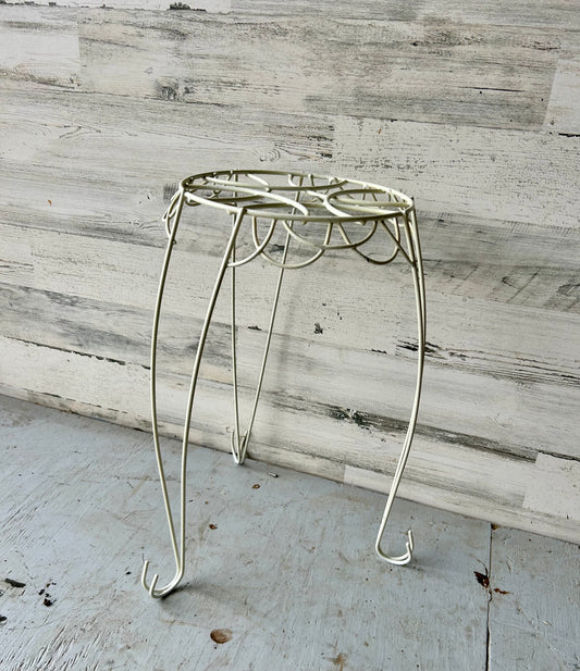Vintage White Plant Stand
