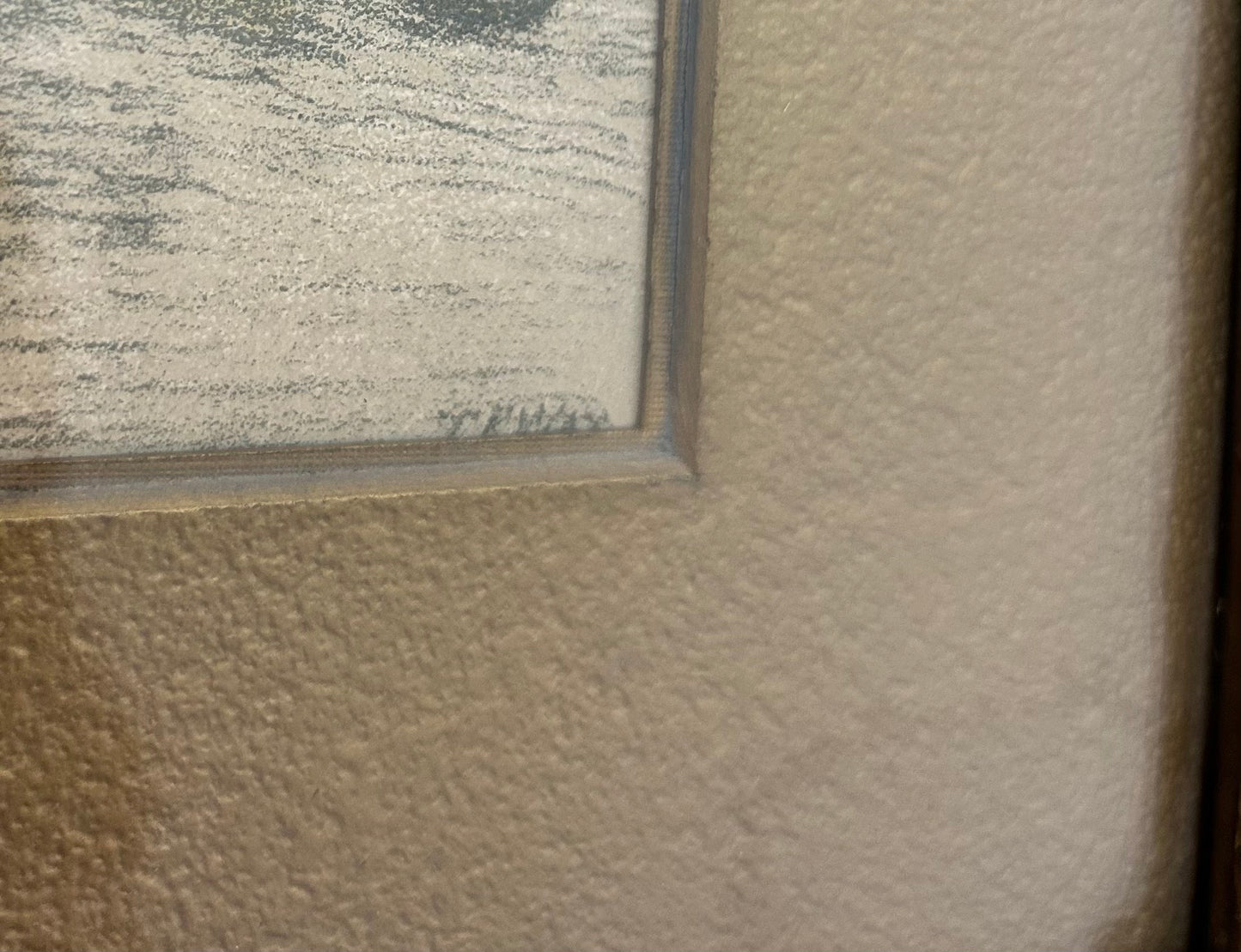 Vintage Gold Seascape Framed Artwork