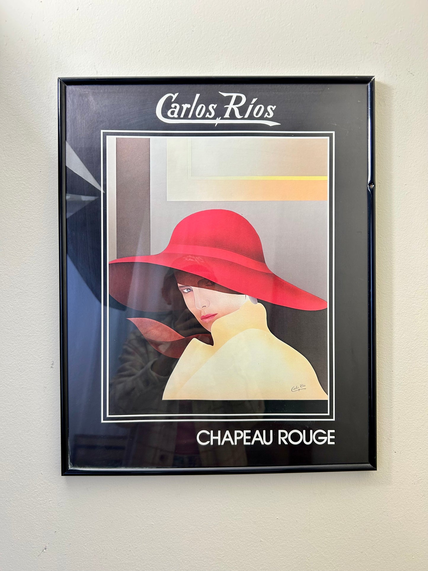 Vintage Framed Post Modern Artwork
