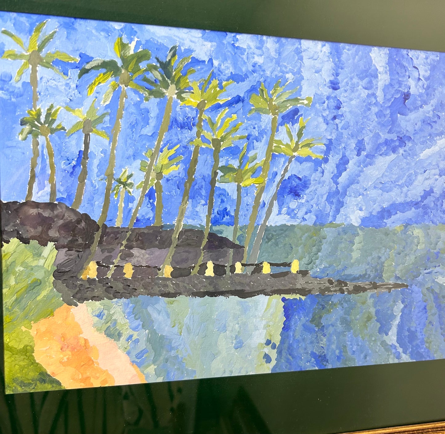 Vintage Beach Watercolor Artwork